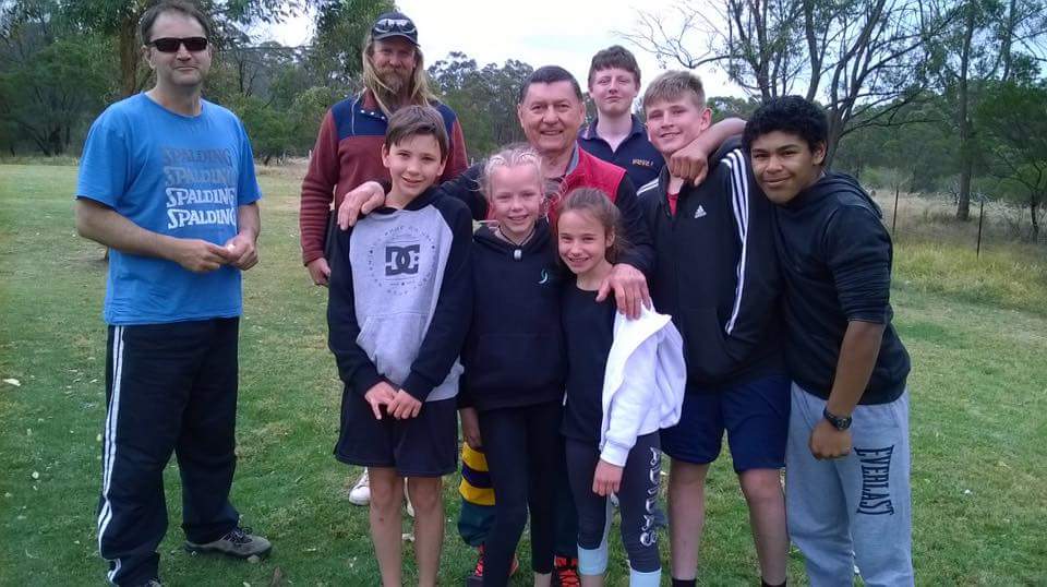 ACT Wrestling members, juniors, coaches and families together at a club gathering in Canberra